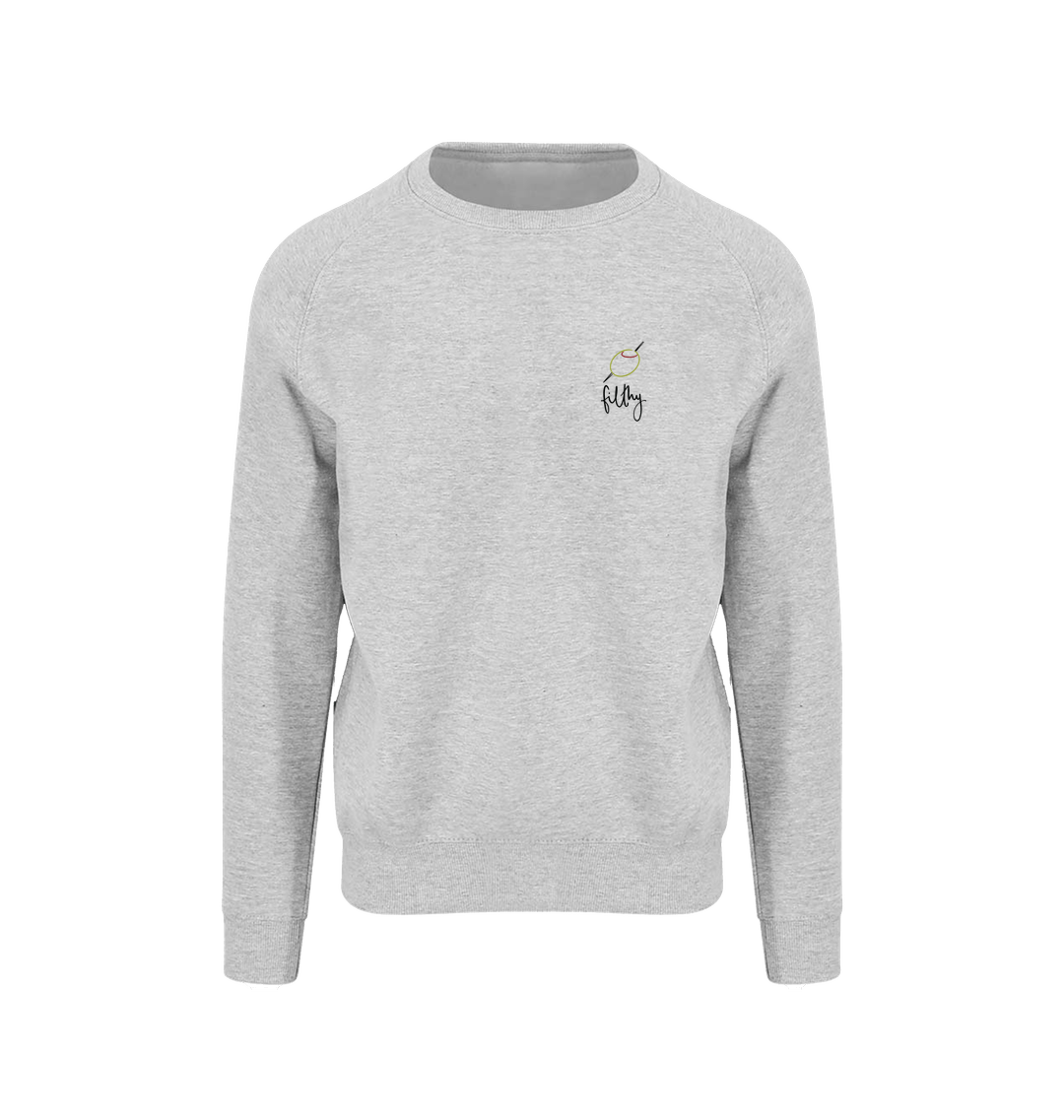 Heather Grey Printed Sweater
