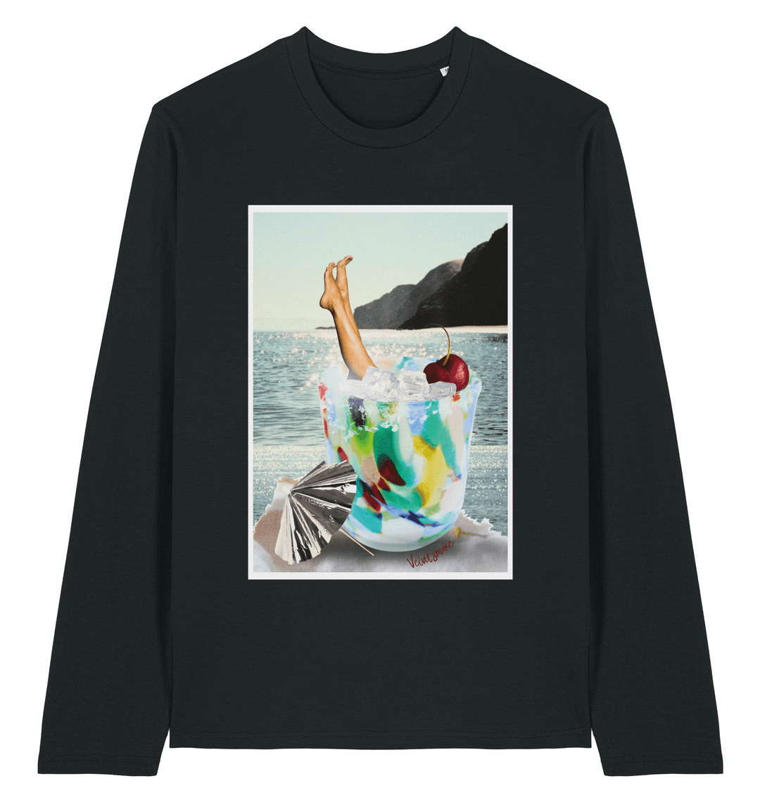 Black Printed Long Sleeve T Shirt