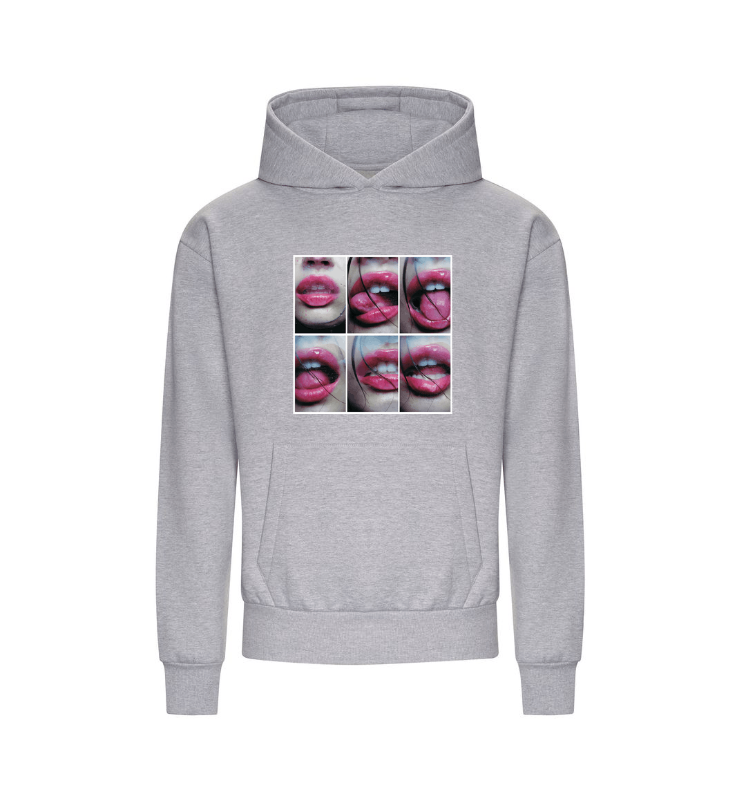 Heather Grey Printed Hoody