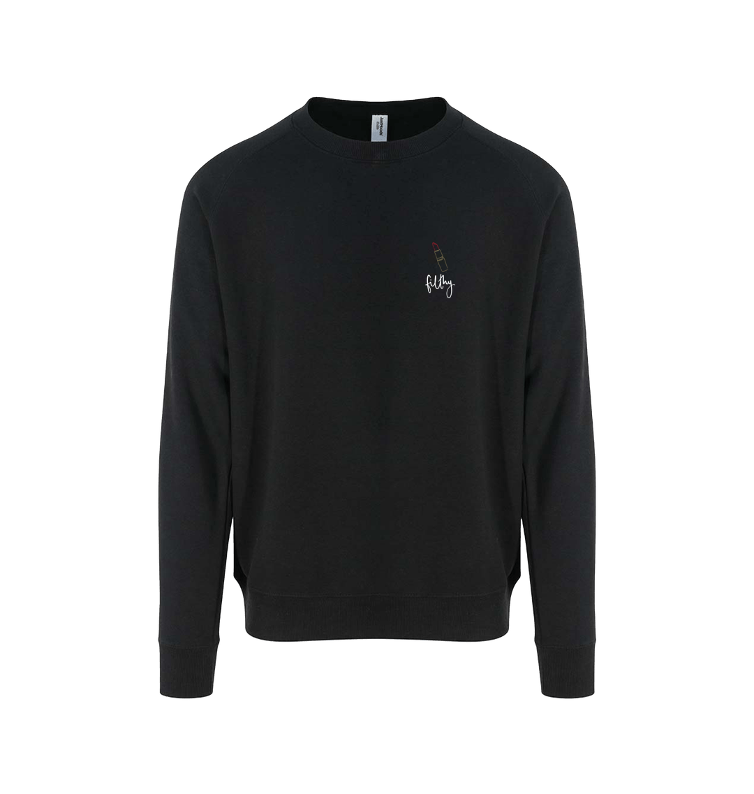 Jet Black Printed Sweater