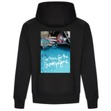 I'm here for the Champagne-Bubbles Black Hoodie