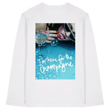 I'm here for the Champagne-Bubbles White Long Sleeved T-Shirt