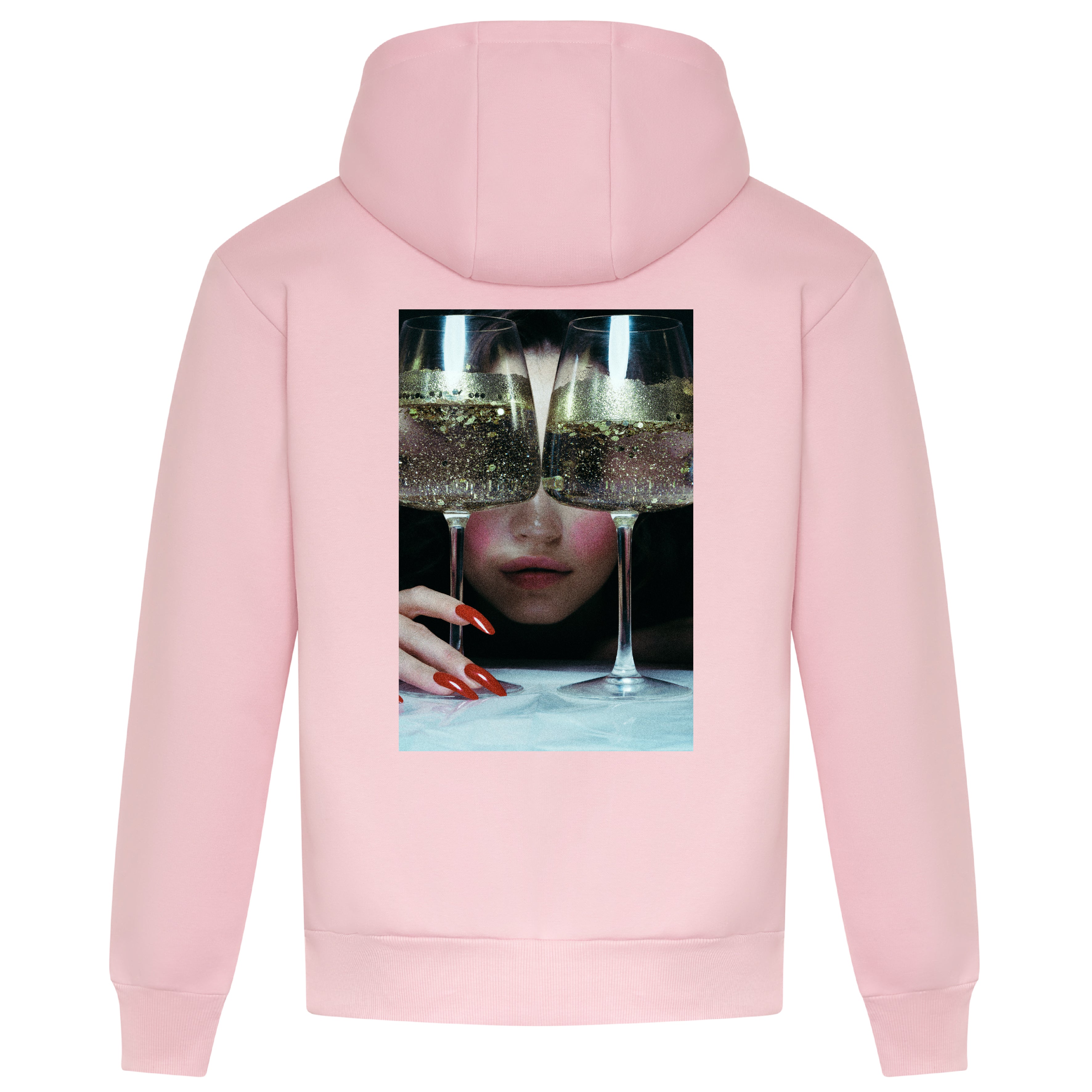 thumbnail image 2 of The Jinx Embroidered Pink Hoodie, Beverly Hills Hotel Vibe - Brand New With Tags 2 of 3