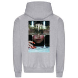 I'm here for the Champagne-Glitter Heather Grey Hoodie