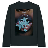 I'm here for the Champagne-Stars Black Long Sleeved T-Shirt