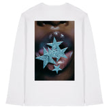 I'm here for the Champagne-Stars White Long Sleeved T-Shirt