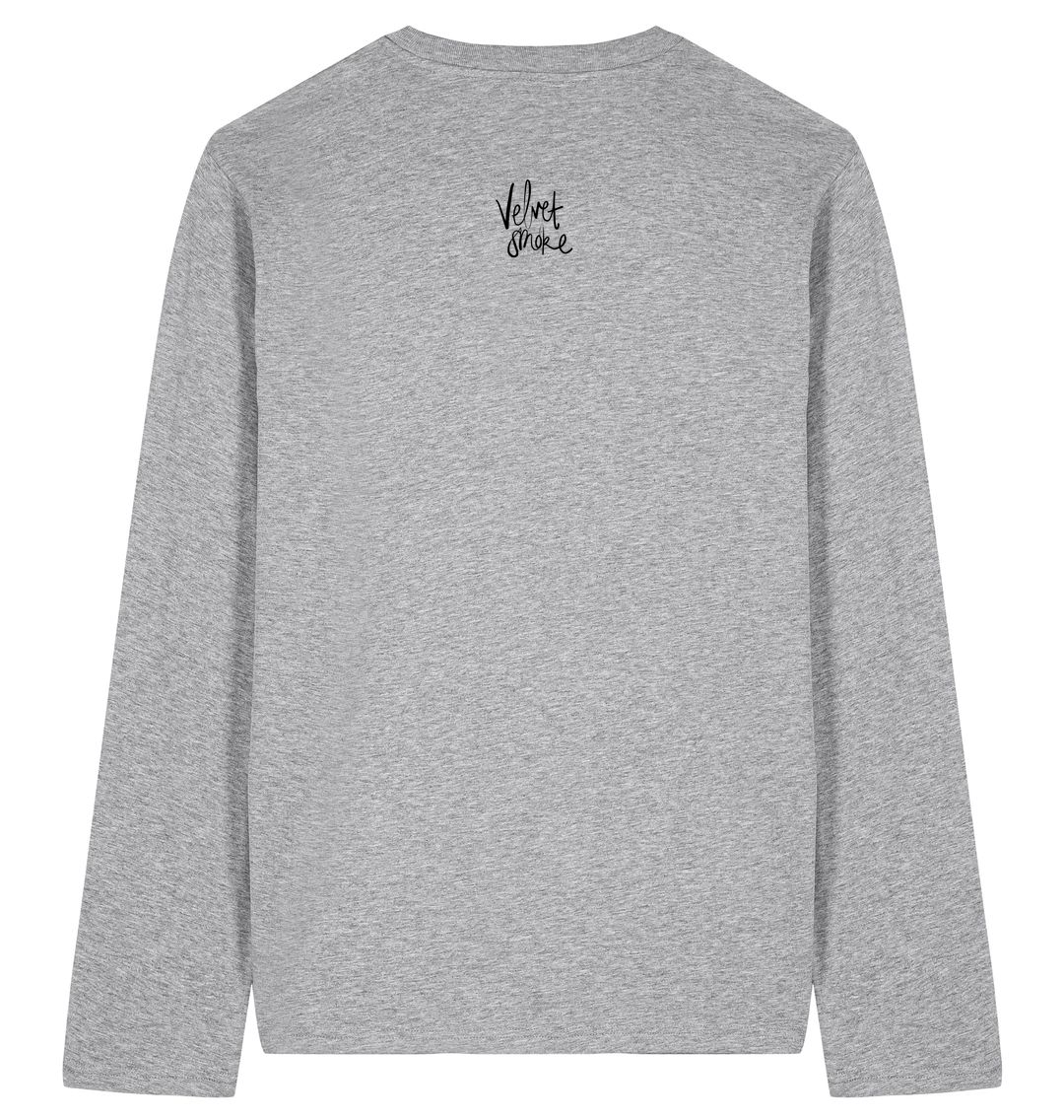 Heather Grey Printed Long Sleeve T Shirt