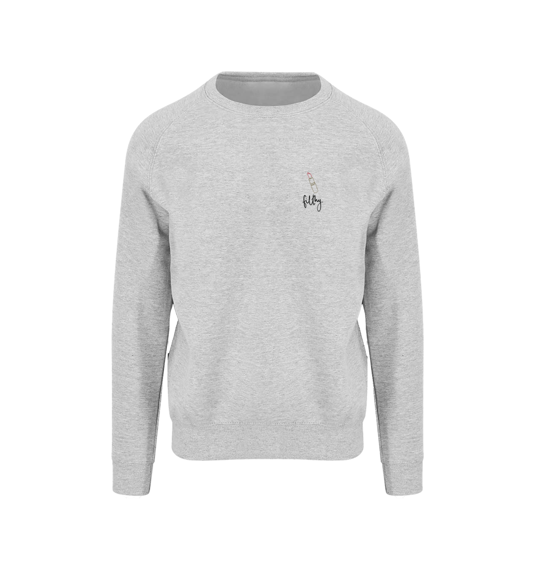 Heather Grey Printed Sweater