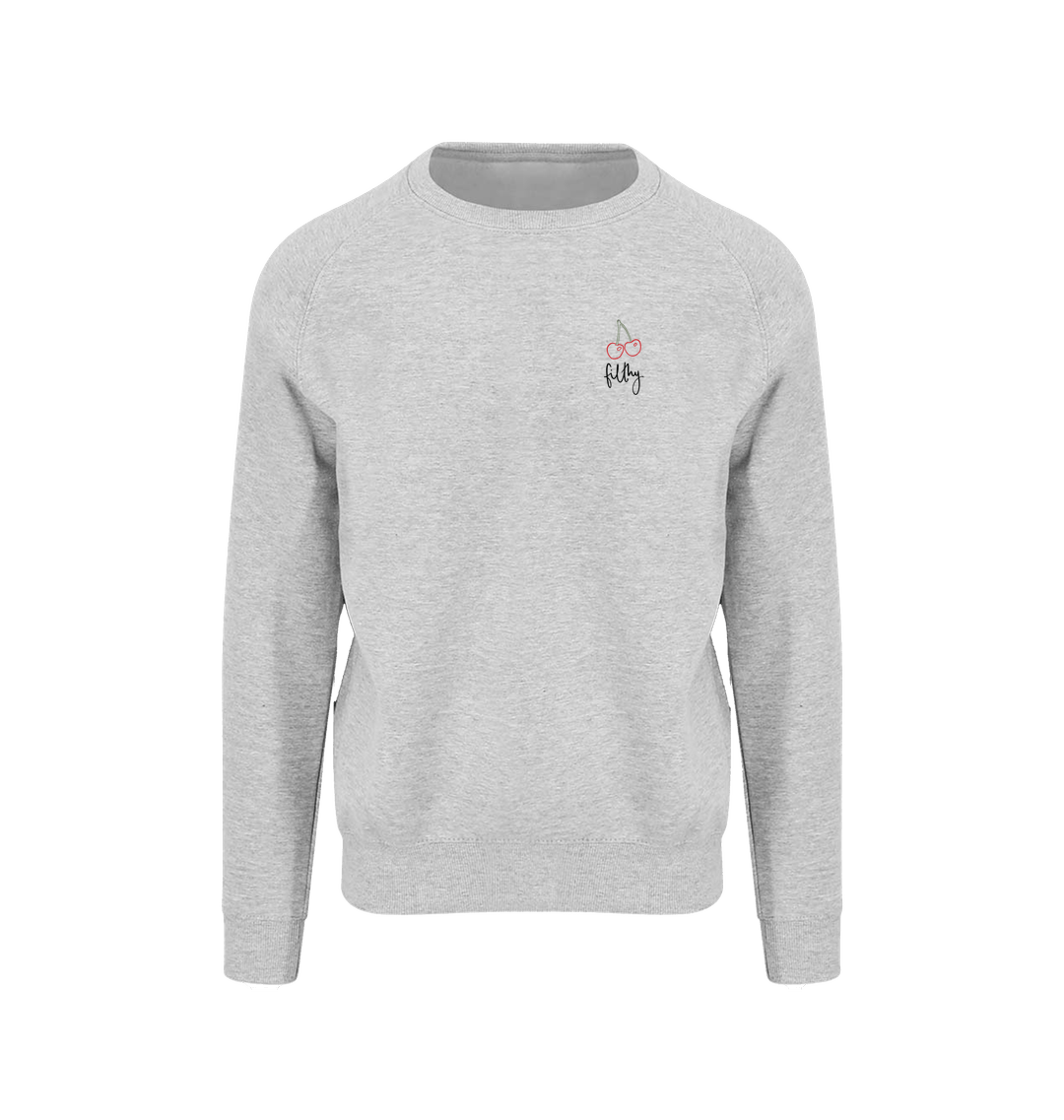 Heather Grey Printed Sweater