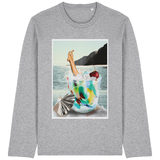 Heather Grey Printed Long Sleeve T Shirt