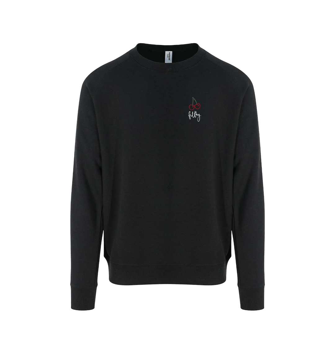 Jet Black Printed Sweater