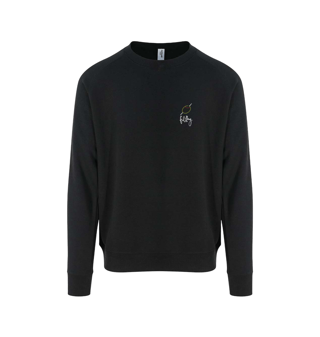 Jet Black Printed Sweater