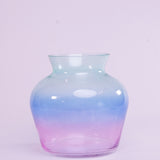 Large pastel coloured glass vases