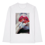 White Printed Long Sleeve T Shirt