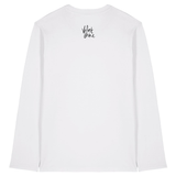 White Printed Long Sleeve T Shirt