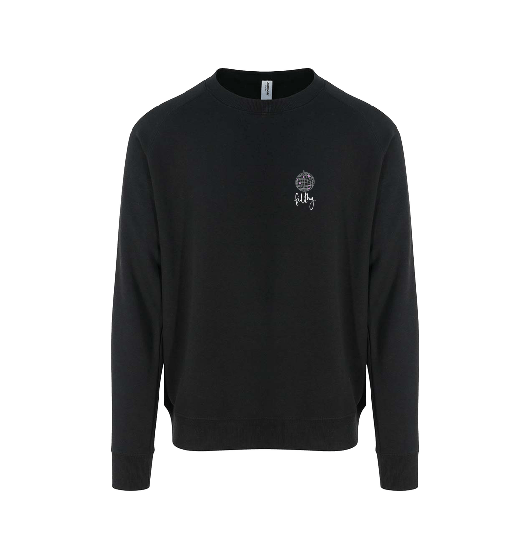 Jet Black Printed Sweater