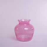 Large pastel coloured glass vases