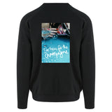 I'm here for the Champagne-Bubbles Black Sweatshirt