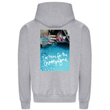 I'm here for the Champagne-Bubbles Heather Grey Hoodie