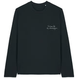 I'm here for the Champagne-Stars Black Long Sleeved T-Shirt