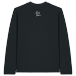 Black Printed Long Sleeve T Shirt Back